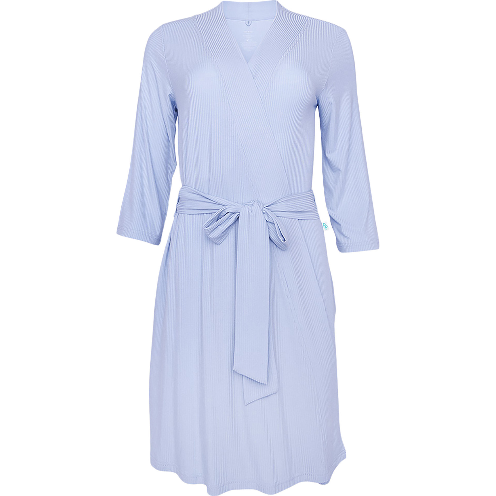 Solid Ribbed Powder Blue Robe - Robes - 1
