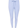 Solid Ribbed Powder Blue Women's Short Sleeve Pajama - Pajamas - 3