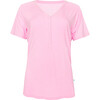 Solid Ribbed Posh Pink Women's Short Sleeve Pajama - Pajamas - 2