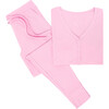 Solid Ribbed Posh Pink Women's Short Sleeve Pajama - Pajamas - 4