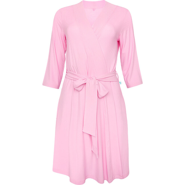 Solid Ribbed Posh Pink Robe