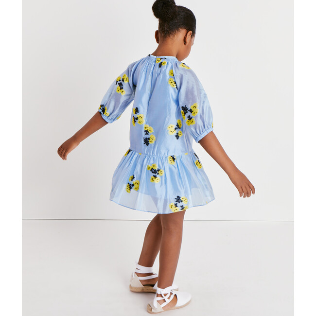 Mini Eliza Dress, Summer Blossom Oxford Blue - Dresses - 4