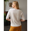 Essential Cashmere Tee, Soft White - Sweaters - 2
