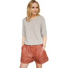 Essential Cashmere Tee, Misty Grey Heather - Sweaters - 1 - thumbnail