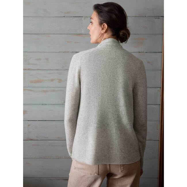 Essential Cashmere Mini Trapeze, Misty Grey Heather - Cardigans - 3