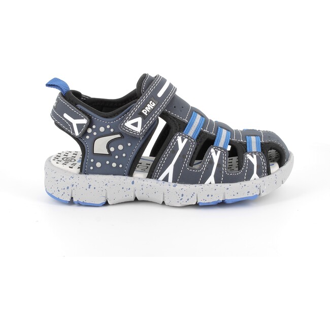 Closed Toe Sandal, Navy/Grey