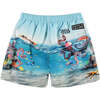 Happy Octopus Shorts, Blue - Swim Trunks - 2