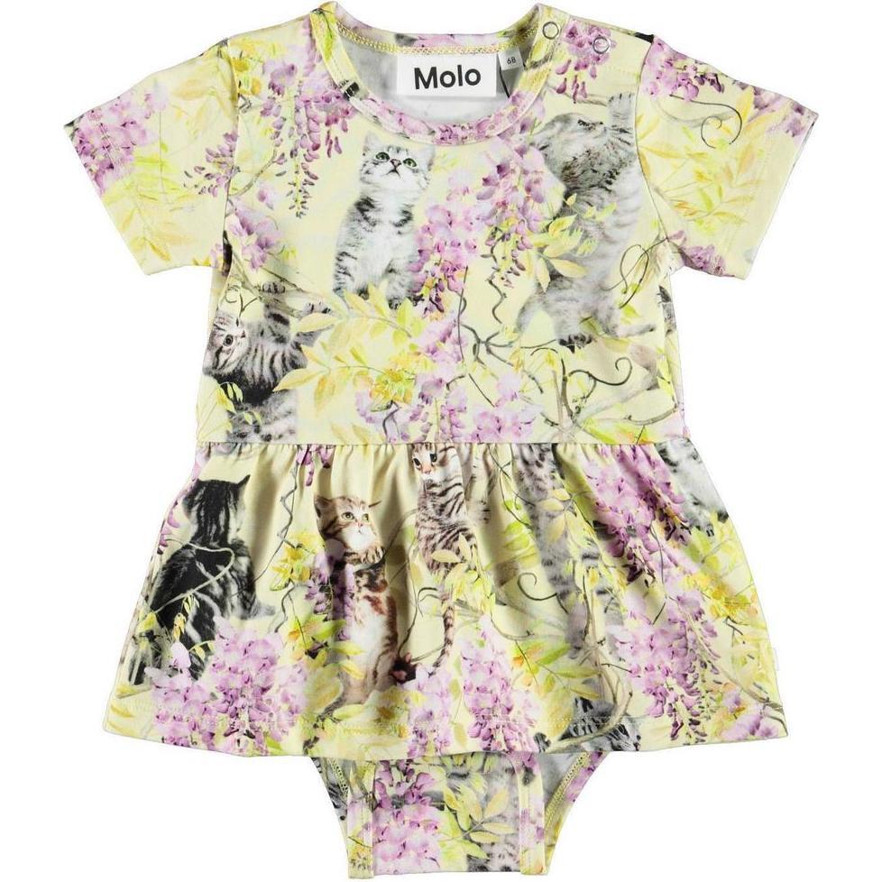 Frannie Floral Bodysuit, Yellow - Bodysuits - 1