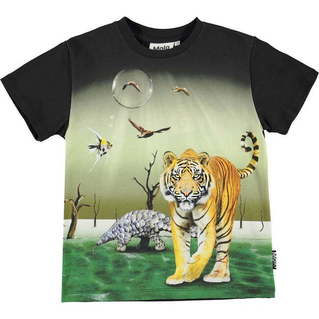 Roxo Animal Graphic T-Shirt, Black