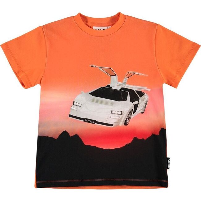 Flying Car T-Shirt, Orange - Tees - 1