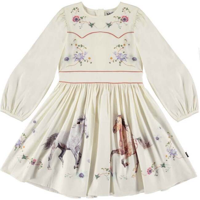 Cibbe Floral Dress, White