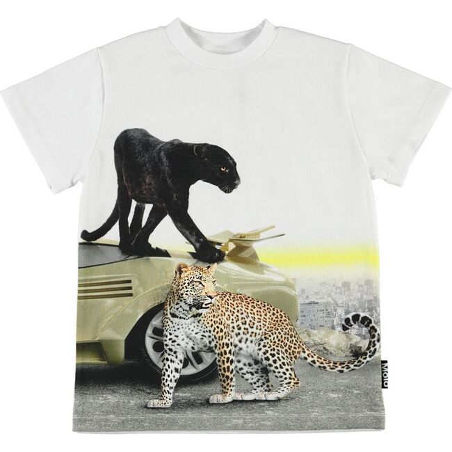 Cheetah T-Shirt, White - Tees - 1