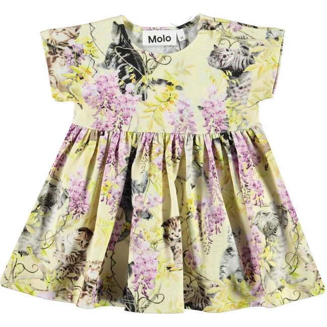 Channi Floral Dress, Yellow - Dresses - 1