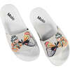 Butterfly Flip Flops, White - Sandals - 1 - thumbnail