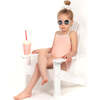 Star Print Bathing Suit, Pink - One Pieces - 2