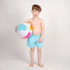 Star Print Bathing Suit Shorts, Blue - Swim Trunks - 3