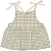 Helene Blouse, Vichy Sauge - Blouses - 1 - thumbnail