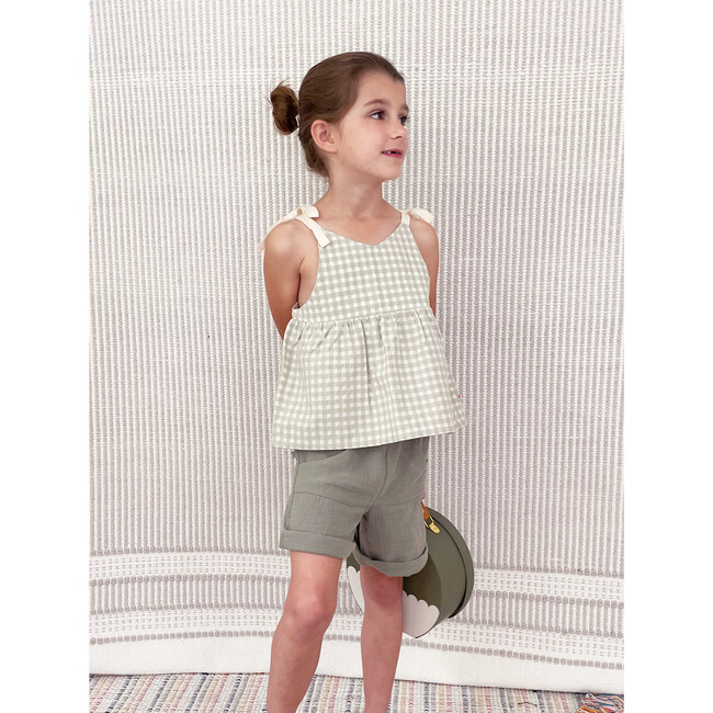 Helene Blouse, Vichy Sauge - Blouses - 2