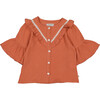 Eulalie Blouse, Rouille - Blouses - 1 - thumbnail