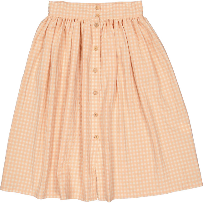Brigitte Skirt, Vichy Abricot - Skirts - 1
