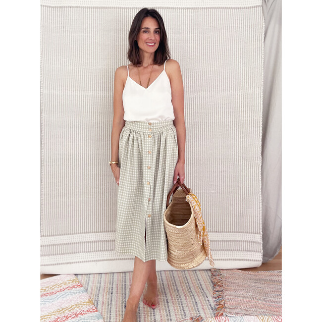 Brigitte Skirt, Vichy Sauge - Skirts - 2