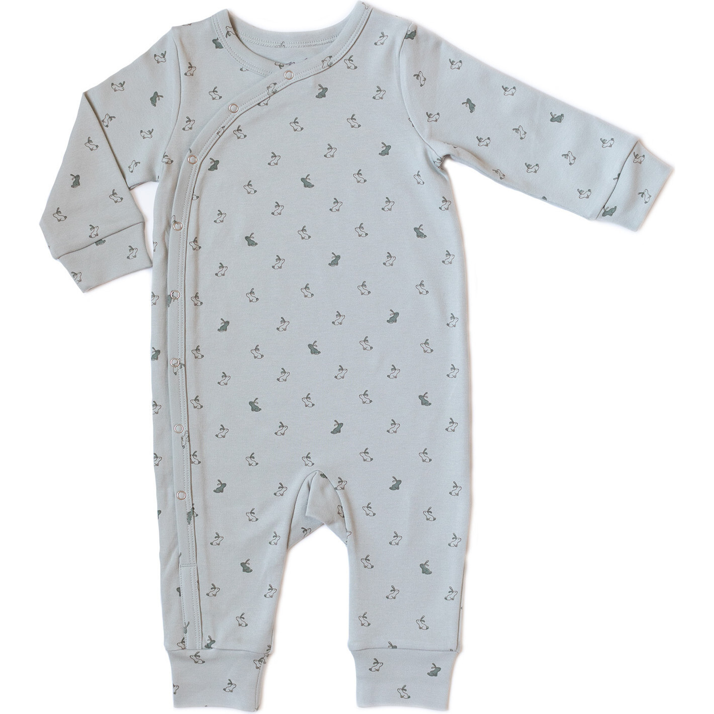 Hatchlings Bunny Romper, Blue - Rompers - 1