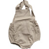 The Linen Overall Romper, Oatmeal - Rompers - 1 - thumbnail