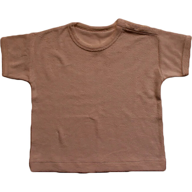 The Terry Boxy Tee, Cinnamon - T-Shirts - 1