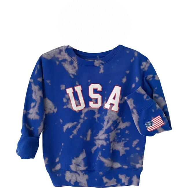 USA Tie-Dye Flag Cuff Sweatshirt