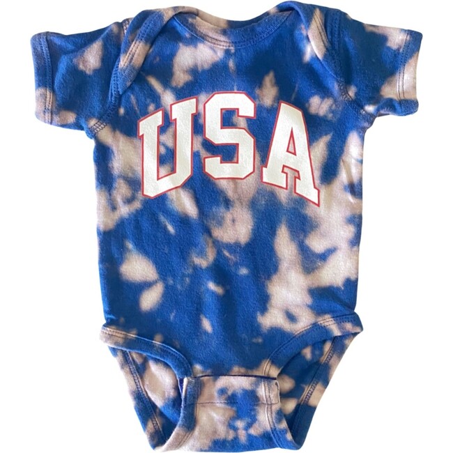 USA Short Sleeve Baby Bodysuit, Tie-Dye