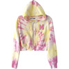 Youth Initial Patch Zip Up Hoodie, Tie-Dye - Sweatshirts - 1 - thumbnail