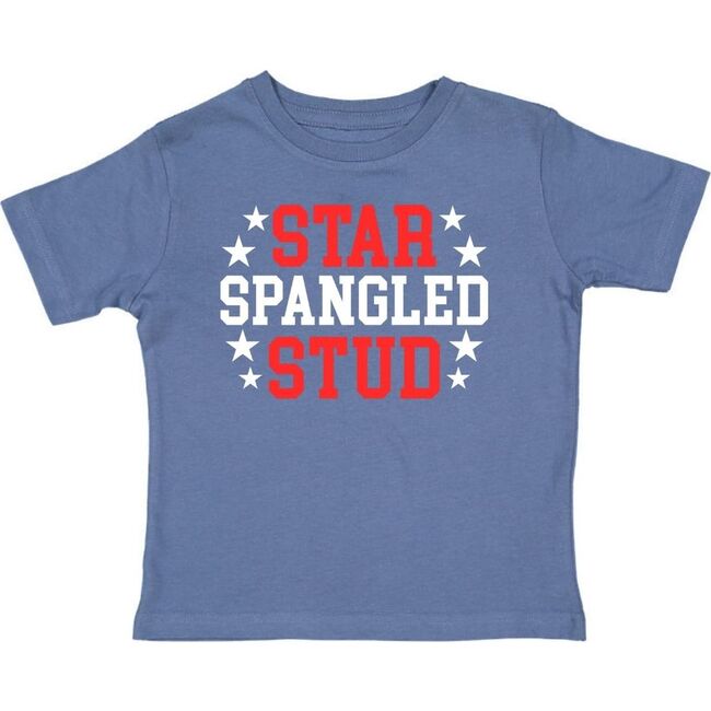 Star Spangled Stud Short Sleeve T-Shirt, Indigo