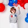USA Long Sleeve Sweatshirt, Gray - Sweatshirts - 4