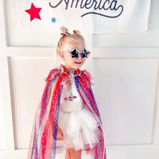Patriotic Tie Dye Cape - Costume Accessories - 5
