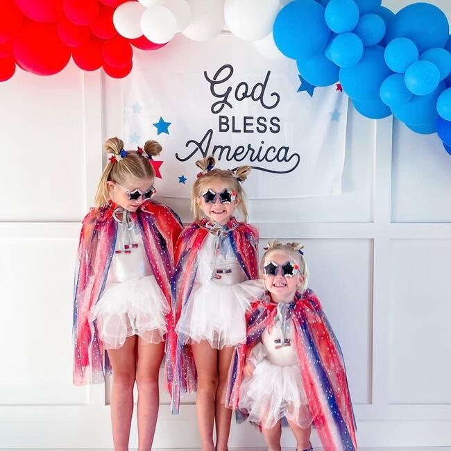 Patriotic Tie Dye Cape - Costume Accessories - 6