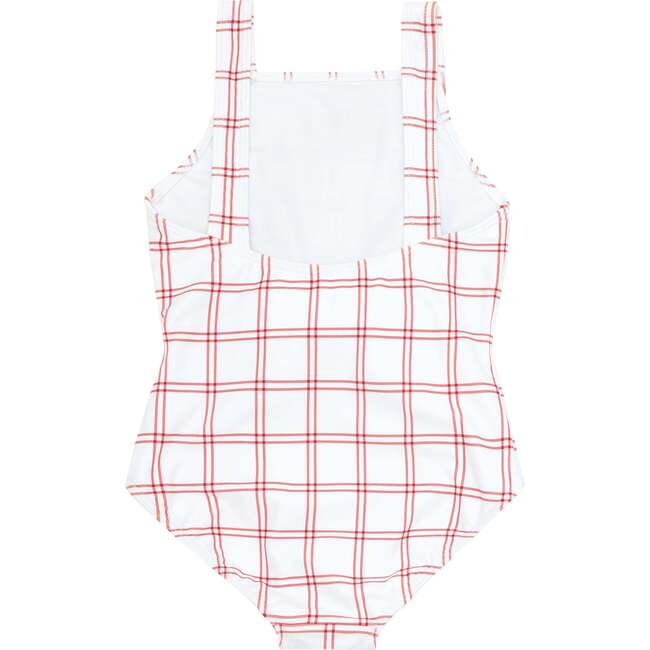 Girls Windowpane Tie Front One Piece - One Pieces - 3