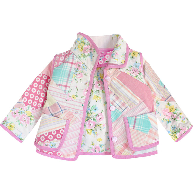 Kids 2y Vintage Quilt Jacket, Orchid Pink Patchwork