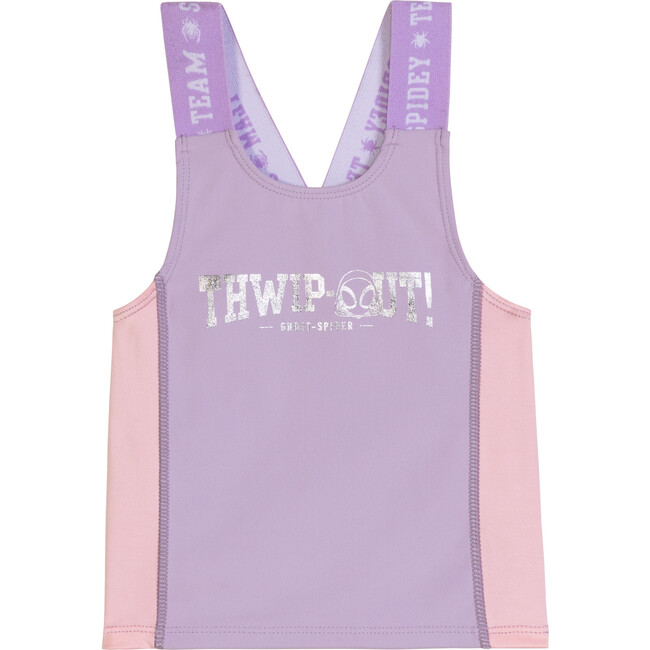 Team Spidey THWIP OUT! Athletic Tank, Lavender Pink Lemonade