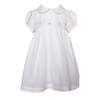 White Smocked Batiste Dress, White - Dresses - 1 - thumbnail