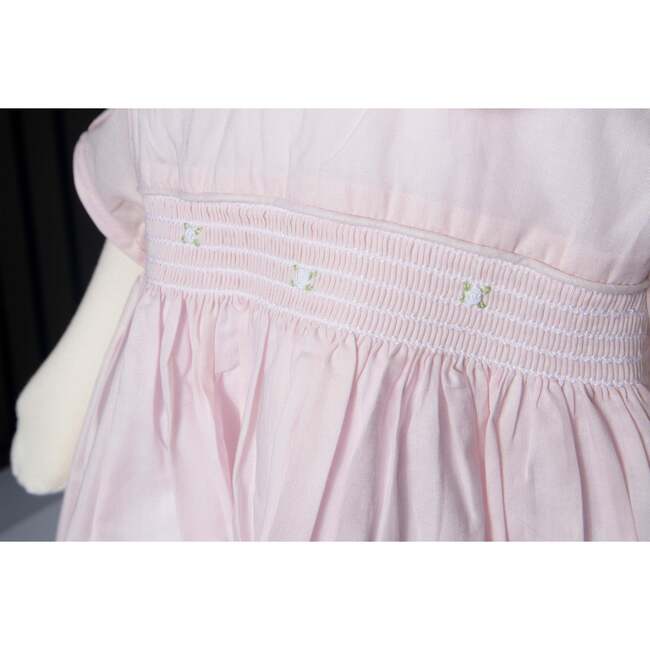 Pink Smocked Batiste Dress, Pink