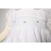 White Smocked Batiste Dress, White - Dresses - 2