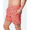 Men's Shrimp Swim Trunk, Coral & Blue - Swim Trunks - 3
