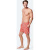 Men's Shrimp Swim Trunk, Coral & Blue - Swim Trunks - 4