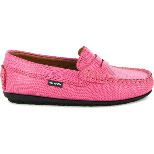 Penny Moccasins In Printed Leather, Fuchsia