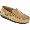 Plain Moccasins In Smooth And Printed, Beige - Slip Ons - 2