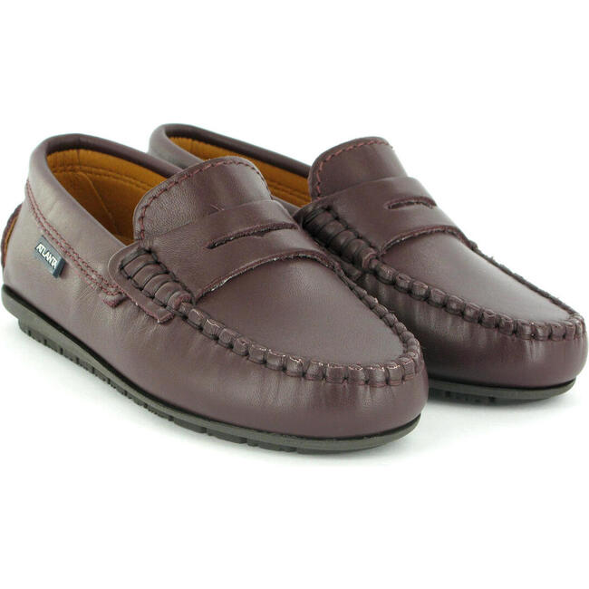 Penny Moccasins In Smooth Leather, Burgundy
