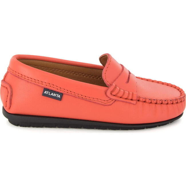 Penny Moccasins In Smooth Leather, Coral
