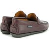 Penny Moccasins In Smooth Leather, Burgundy - Slip Ons - 3