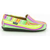 Plain Moccasins In Printed Leather, Multicolor - Slip Ons - 1 - thumbnail