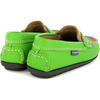 Penny Moccasins In Smooth Leather, Green Multicolor - Slip Ons - 4
